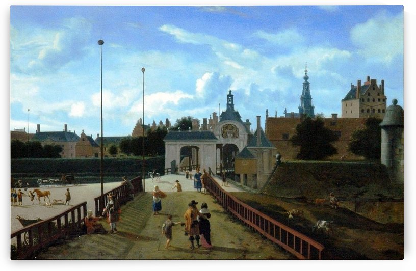 Gezicht op de Anthonispoort van Amsterdam by Jan van der Heyden