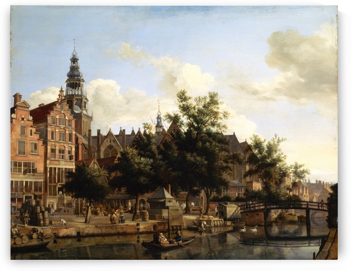 Dutch town by Jan van der Heyden