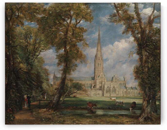 Salisbury Cathedral from the Bishop's Grounds by Jan van der Heyden