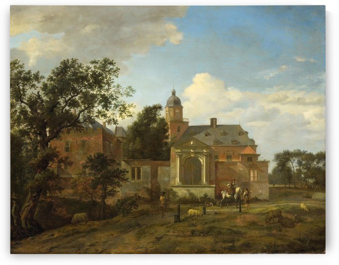 Gezicht op kasteel Nijenrode aan de Vecht by Jan van der Heyden