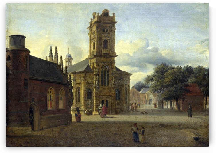 A Square Before A Church by Jan van der Heyden
