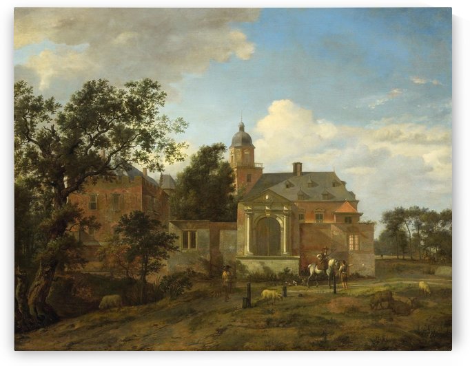 Palace with figures by Jan van der Heyden