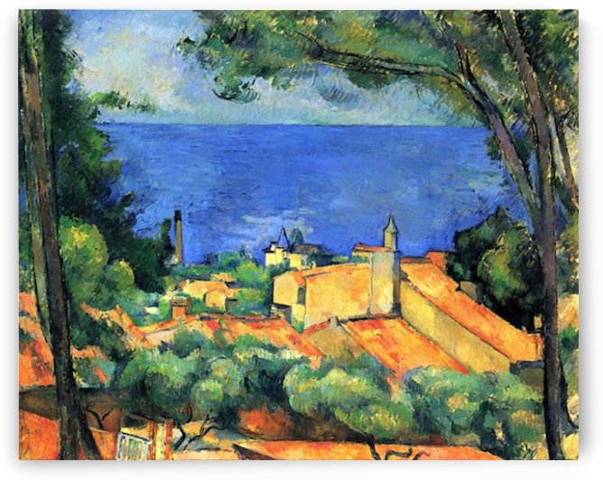 L Estaque with Red Roofs by Cezanne