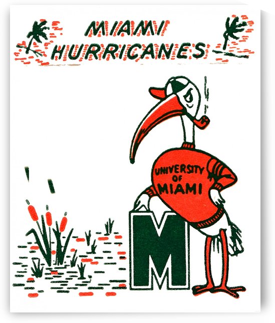 Vintage Miami Hurricanes Wall Art by Row One Brand