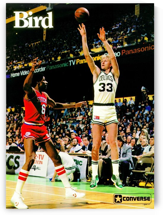 1981 Boston Celtics Larry Bird Converse Poster  by Row One Brand