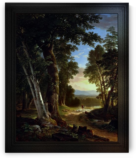 The Beeches by Brown Durand Classical Landscape Reproduction by xzendor7
