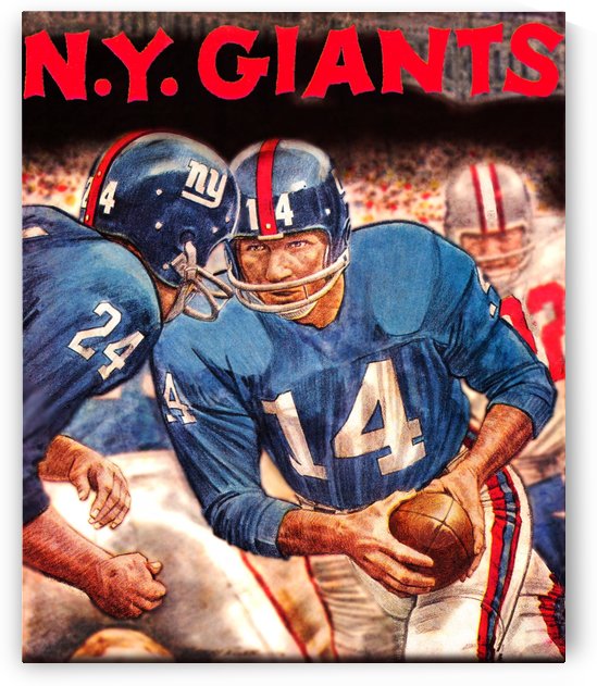 1963 New York Giants Football Art Print by Row One Brand