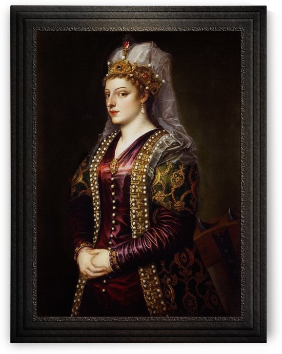 Portrait of Caterina Cornaro Dressed As St. Catherine by Tiziano Vecellio by xzendor7
