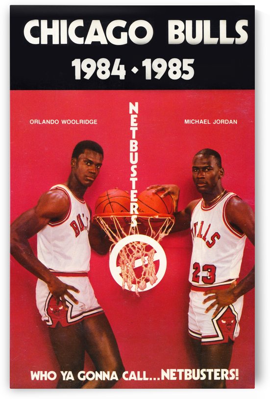 1984 Chicago Bulls Michael Jordan Media Guide Cover Art by Row One Brand