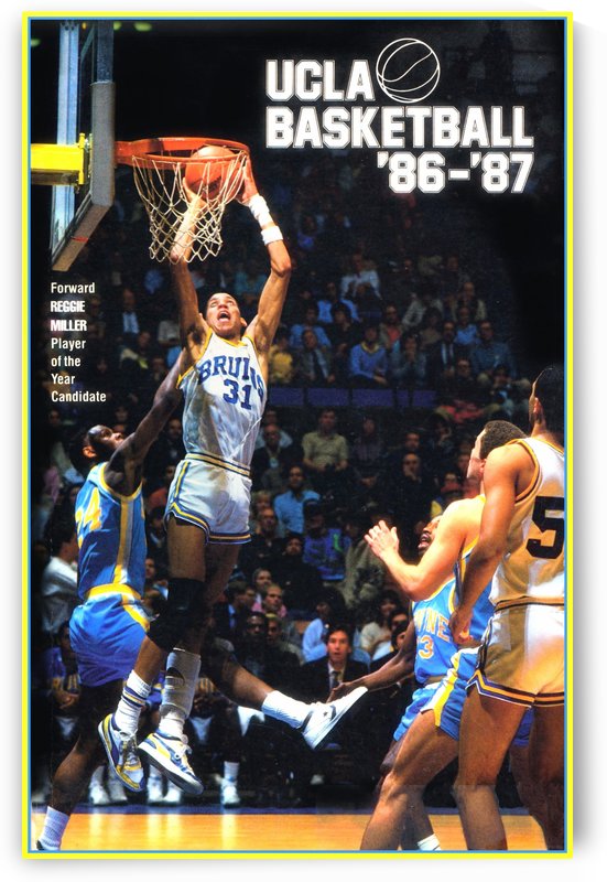 1986 UCLA Bruins Basketball Reggie Miller Cover Art by Row One Brand