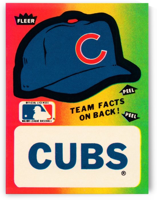 1983 Chicago Cubs Fleer Decal Wall Art by Row One Brand