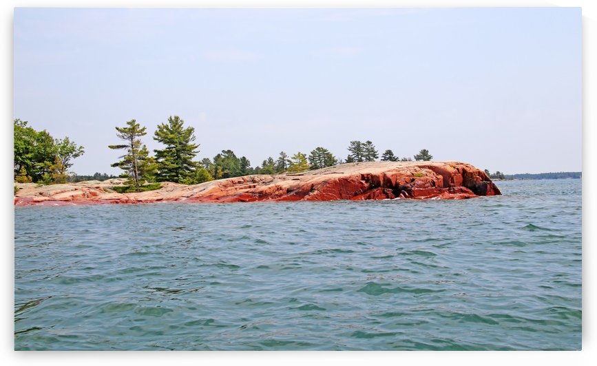 Pink Granite Of Georgian Bay I by Deb Oppermann