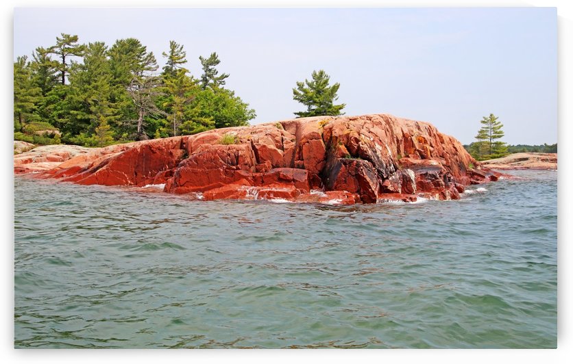 Pink Granite Of Georgian Bay II by Deb Oppermann