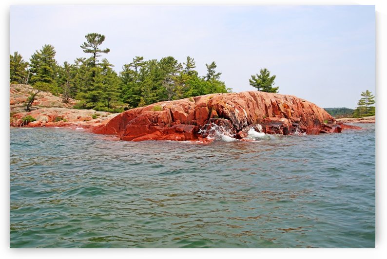 Pink Granite Of Georgian Bay III by Deb Oppermann