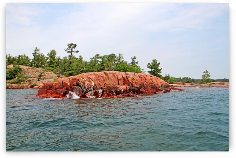 Pink Granite Of Georgian Bay IV by Deb Oppermann