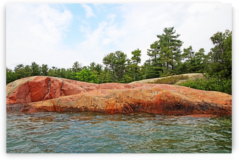 Pink Granite Of Georgian Bay VII by Deb Oppermann