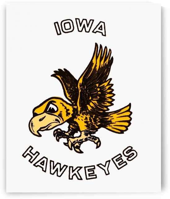 Vintage Iowa Hawkeyes Art Print  by Row One Brand