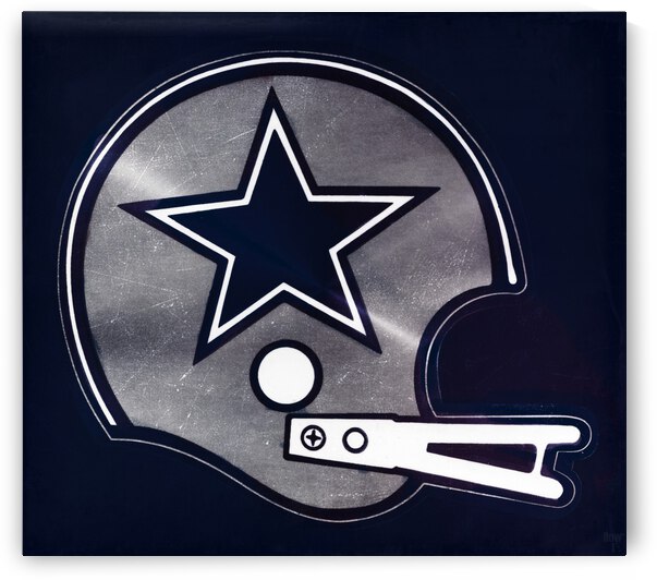 Retro Dallas Cowboys Helmet Art Print by Row One Brand