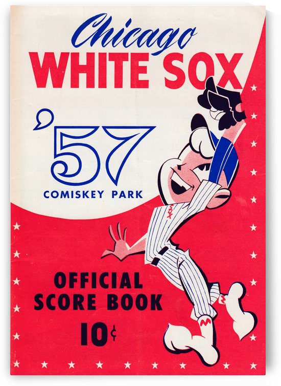 1957 Chicago White Sox Score Book Art by Row One Brand