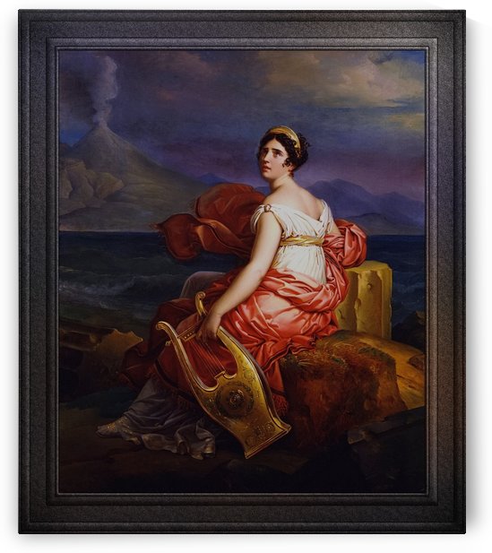 Madame de Stael As Corrine by Francois Pascal Simon Baron Gerard Classical Fine Art Reproduction by xzendor7