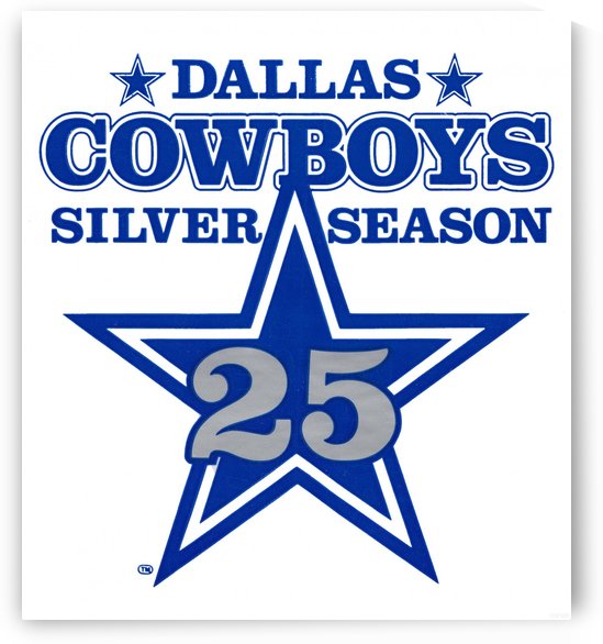 1984 dallas cowboys silver season art by Row One Brand