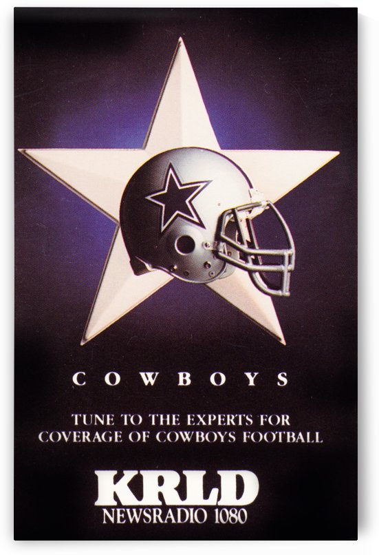 1987 Dallas Cowboys KRLD Radio Ad Poster by Row One Brand
