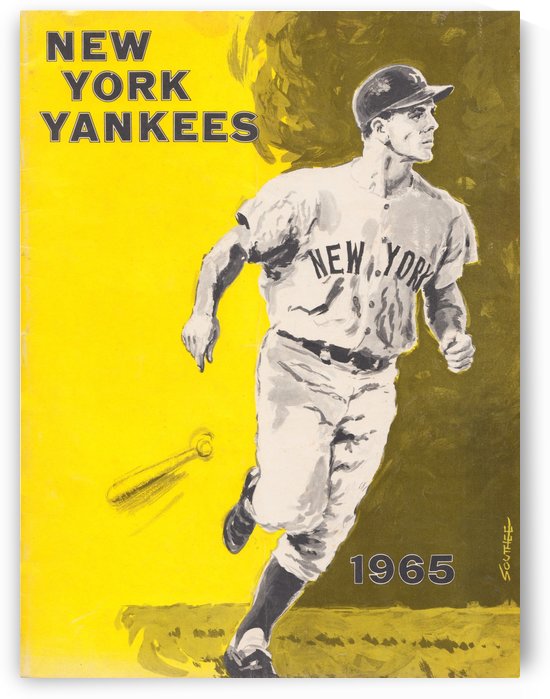 1965 New York Yankees Art  by Row One Brand