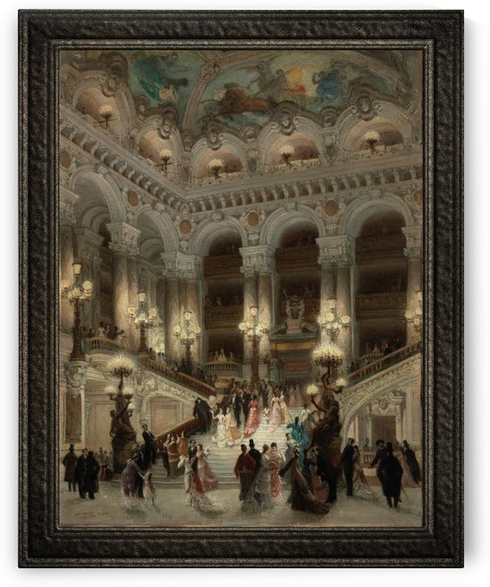 Lescalier De LOpera by Louis Beroud Old Masters Fine Art Reproduction by xzendor7