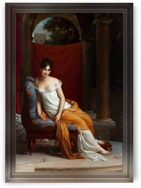 Portrait de Juliette Recamier by Francois Pascal Simon Baron Gerard Classical Fine Art Reproduction by xzendor7