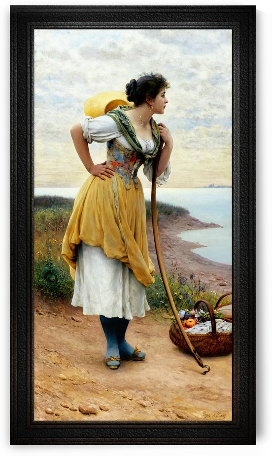 Awaiting The Return by Eugene de Blaas Classical Fine Art Reproduction by xzendor7