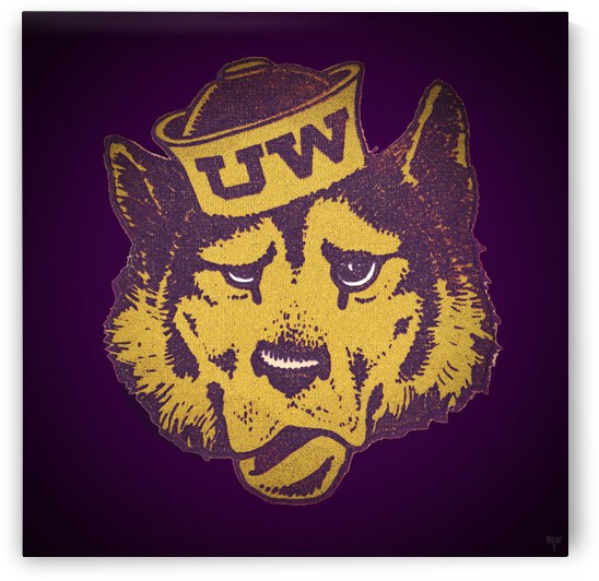 Vintage UW Husky Sailor Art by Row One Brand
