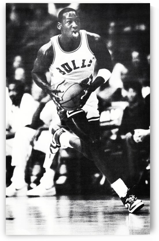 1985 Michael Jordan Black and White Photo by Row One Brand