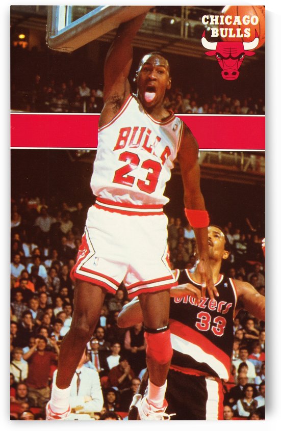 1987 Michael Jordan Dunk Art Poster  by Row One Brand