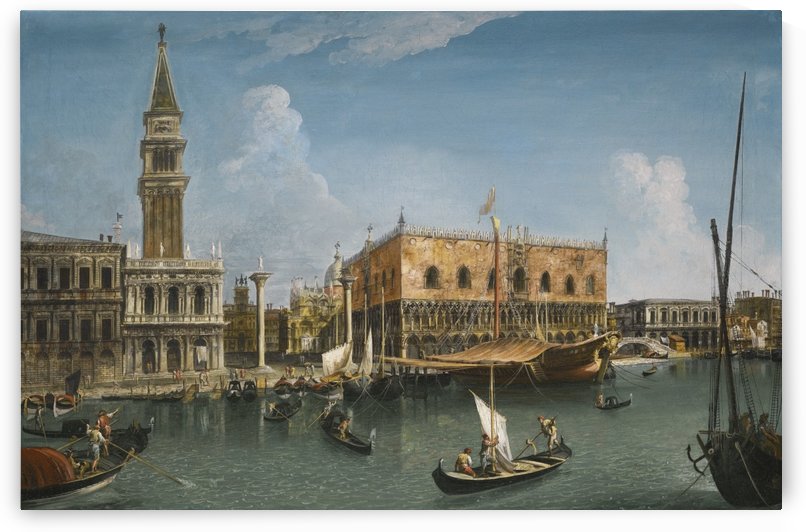 Venice, A view of the Molo from the Bacino with the Zecca, The Library by Michele Marieschi