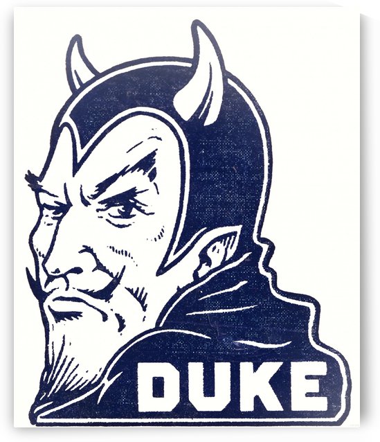 Vintage Duke Blue Devil Art by Row One Brand