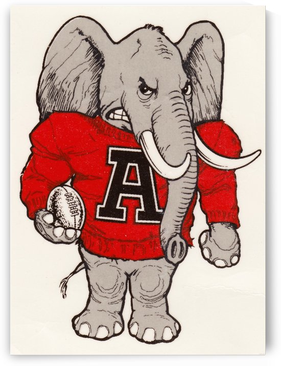 Vintage Alabama Football Art by Row One Brand