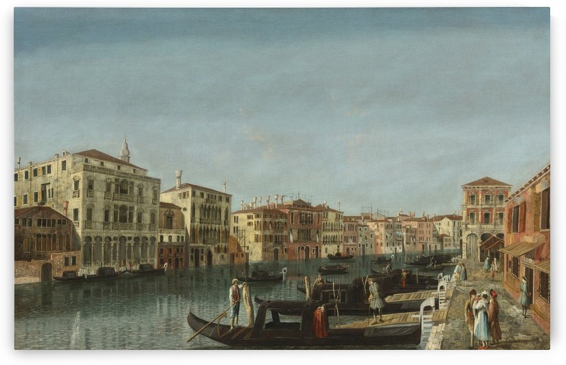View of the Grand Canal, Venice, at the level of the Pescheria and of Palazzo Michiel Alle Colonne by Michele Marieschi