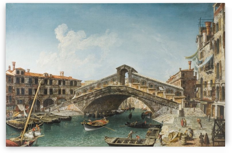 Rialto Bridge from the South by Michele Marieschi