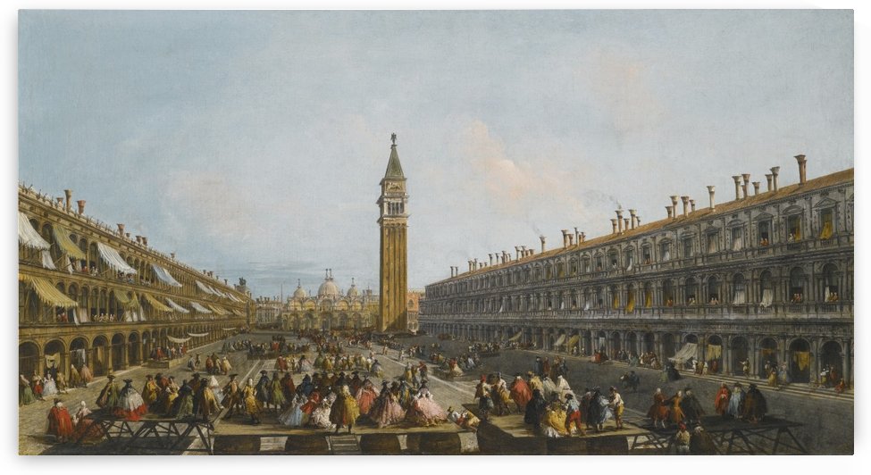 Venice, a view of the Piazza San Marco with the uscita in pozzetta of Doge Pietro Grimani on 30 June 1741 by Michele Marieschi