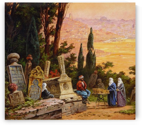 Oriental pretzel seller by Georg Perlberg