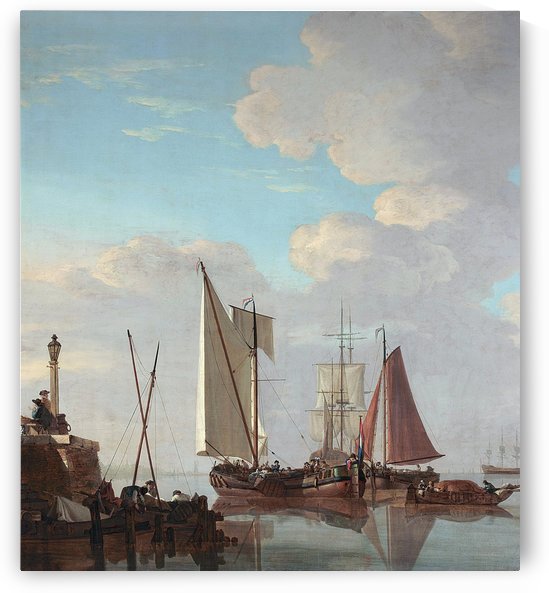 Entering a Dutch port by Abraham van Strij