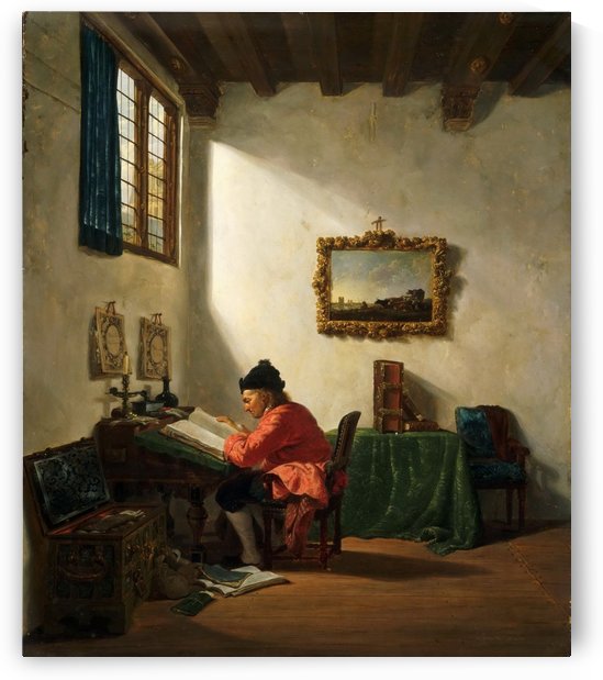 Man at a Desk by Abraham van Strij