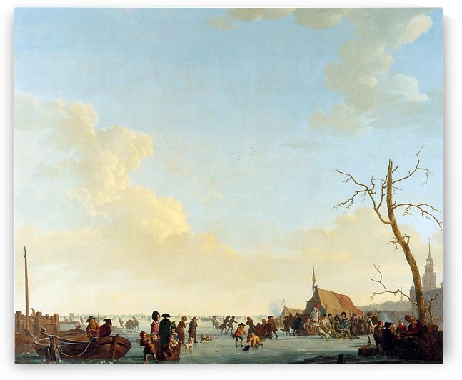 Merriment on Frozen River by Abraham van Strij