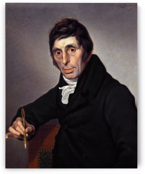 Portrait of painter by Abraham van Strij