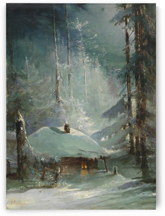 Winter landscape by Abraham van Strij