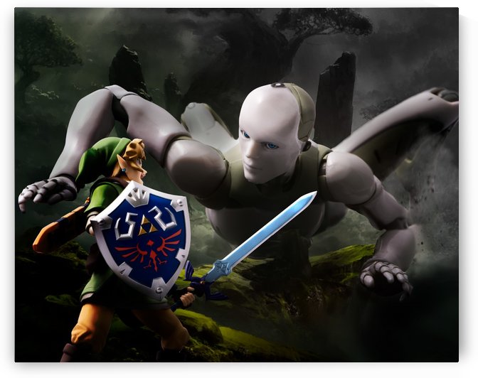 Link vs synthetic human by CarlosDoesPhoto