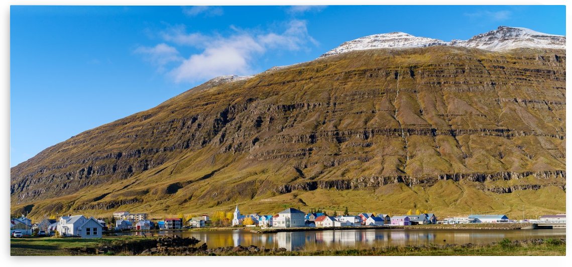 Panorama view of the peaceful Seydisfjordur town in Iceland by Jason Wen Bin TONG 