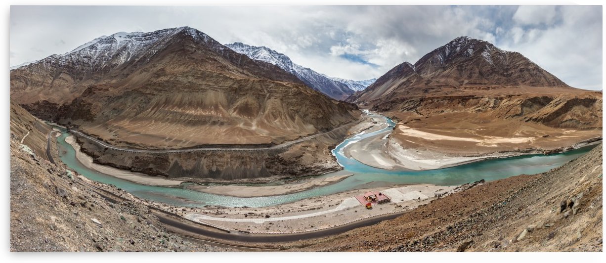Confluence - Indus and Zanskar Rivers in Ladakh Himalaya India by Samyak Kaninde