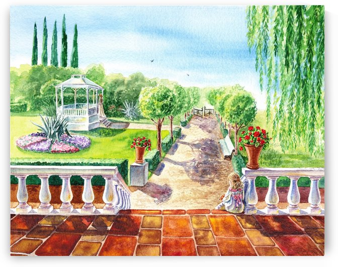 Girl In The Garden by Irina Sztukowski