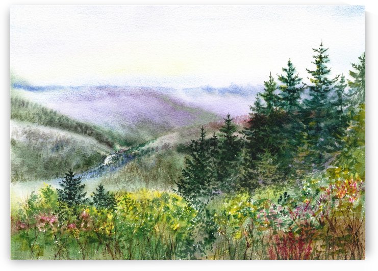 Landscape With Redwood Creek  by Irina Sztukowski